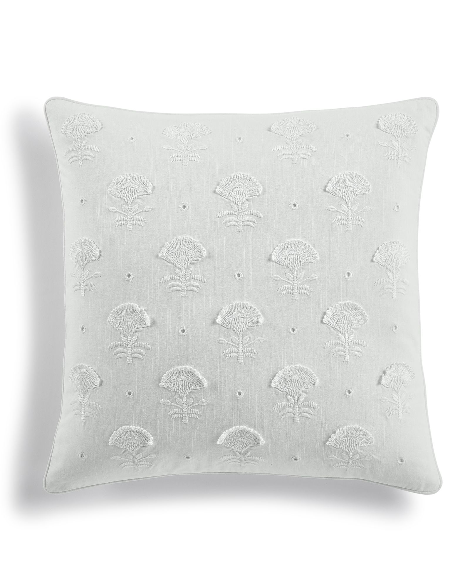 Charter Club Eyelet Embroidery Decorative Pillow, 18" x 18"