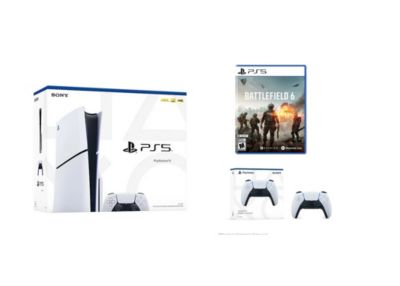 Sony PlayStation 5 Slim Консоль, комплект с дополнительным контроллером DualSense и Battlefield 6