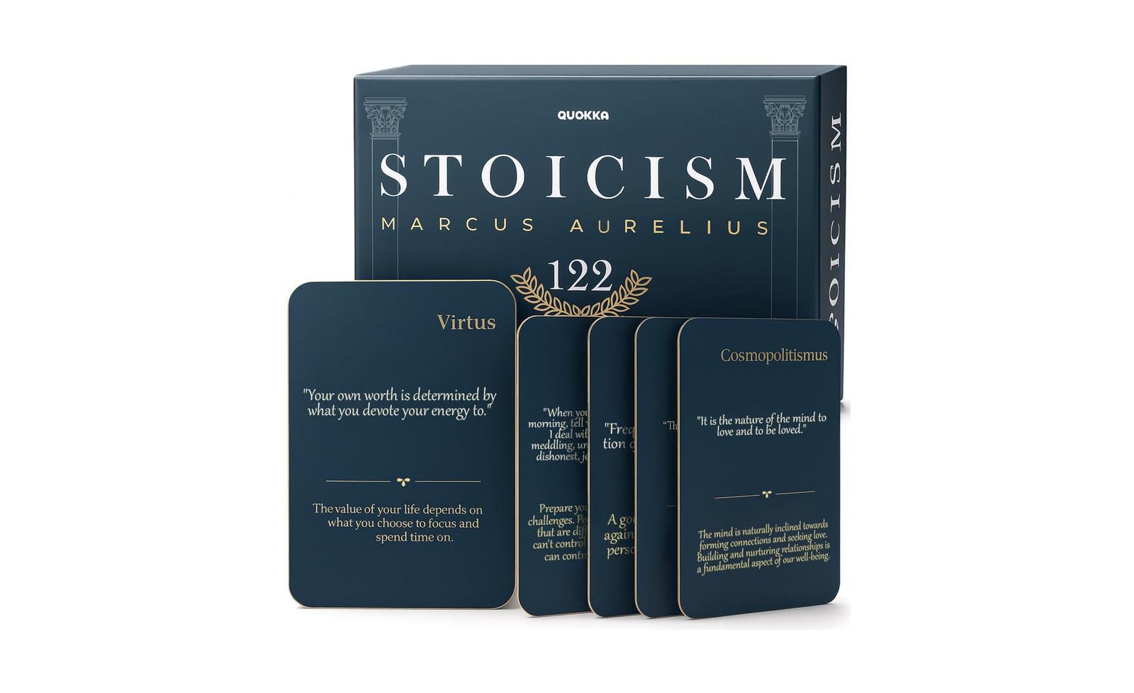 Карточки Quokka Stoicism Marcus Aurelius - 122 ежедневные цитаты и упражнения