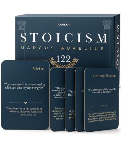 Quokka Stoicism Cards Marcus Aurelius 122-Card Game, Ages 14+