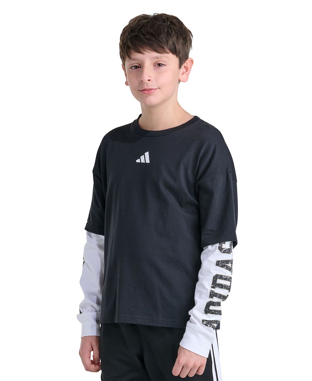 Футболка adidas Loose Fit Layered (Мальчиковая)