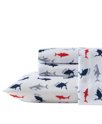 Комплект постельного белья из микрофибры Nautica Branson Sharks, размер Twin