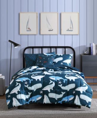 Nautica Finnian Whales Microfiber 4-Pc. Comforter Set, Full/Queen