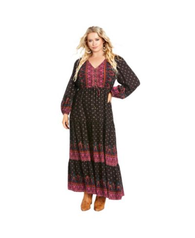 AVENUE Women's Ellery Long Sleeve Maxi Dress