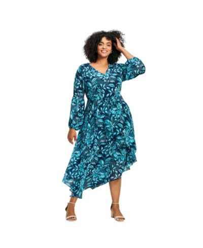 Avenue Women's Plus Size Endless Love Chiffon Dress