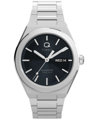 Мужские кварцевые часы Timex, серебристая нержавеющая сталь, 39mm