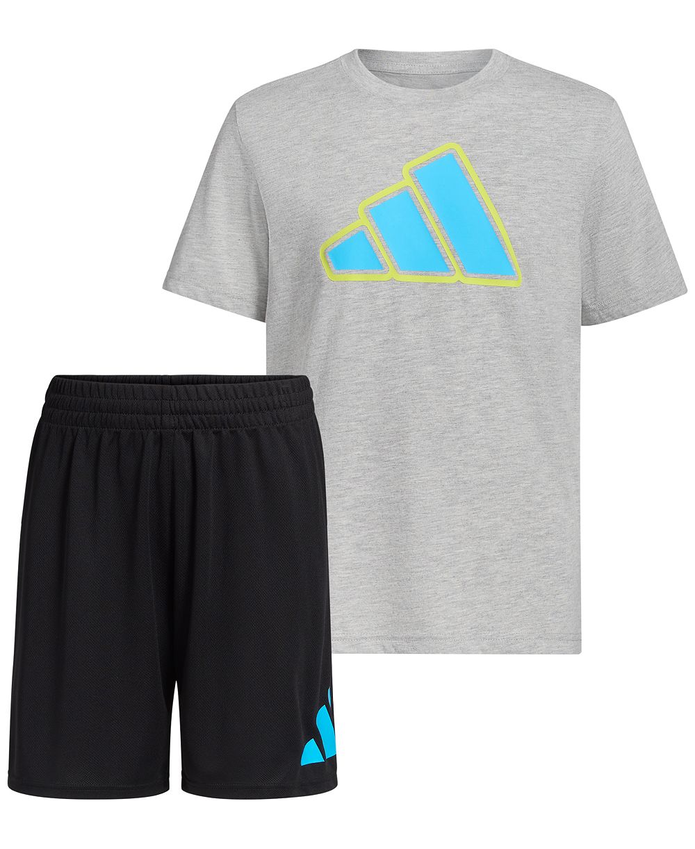 adidas Boys' 8-16 Short-Sleeve T-Shirt and Shorts, 2-Piece Set
