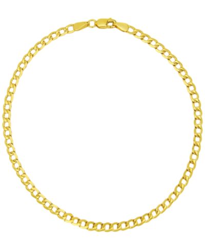 Macy's Beveled Curb Link Bracelet in 18k Yellow Gold