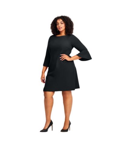 Avenue Women's Plus Size Cool Hand Bell Sleeve Dress