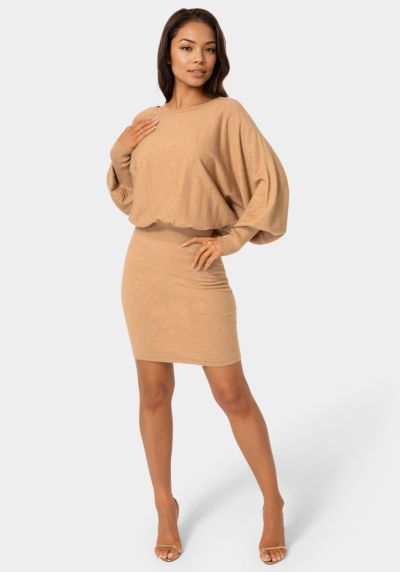 Женское трикотажное платье Bebe Scoop Neck Bloudson