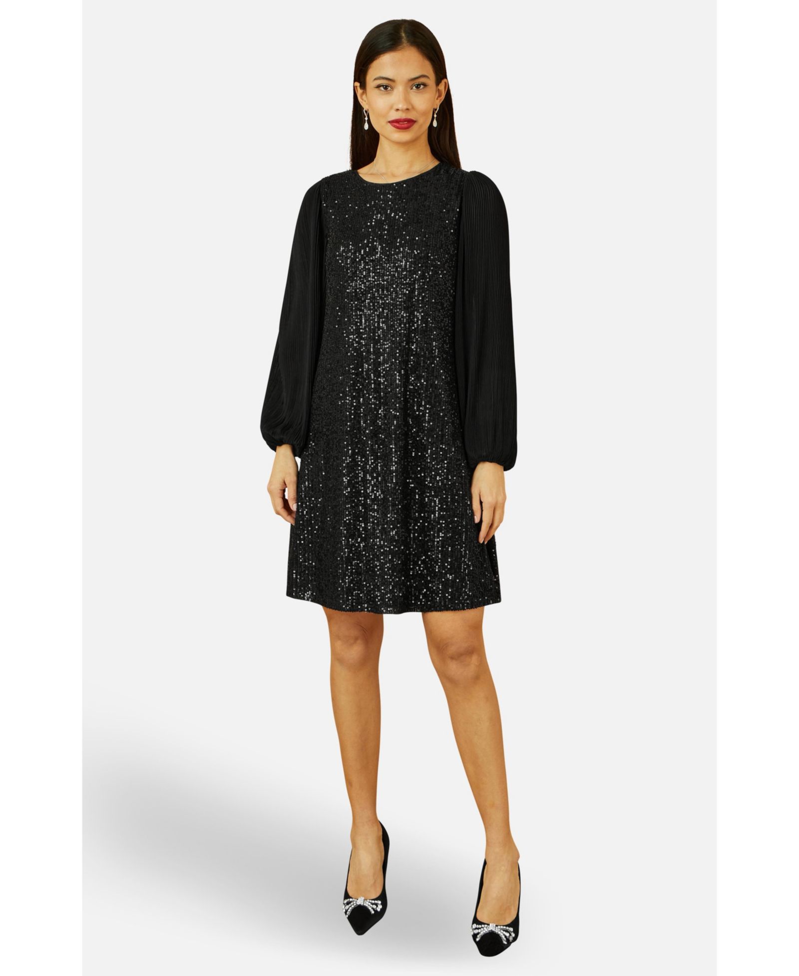Yumi Women's Velvet Sequin Tunic Dress