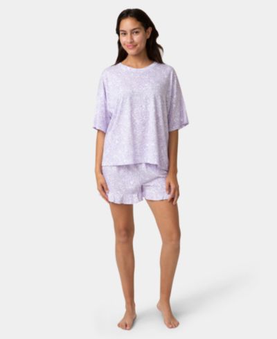 Hue Женский комплект из футболки оверсайз и шорт для сна 2-Piece Set