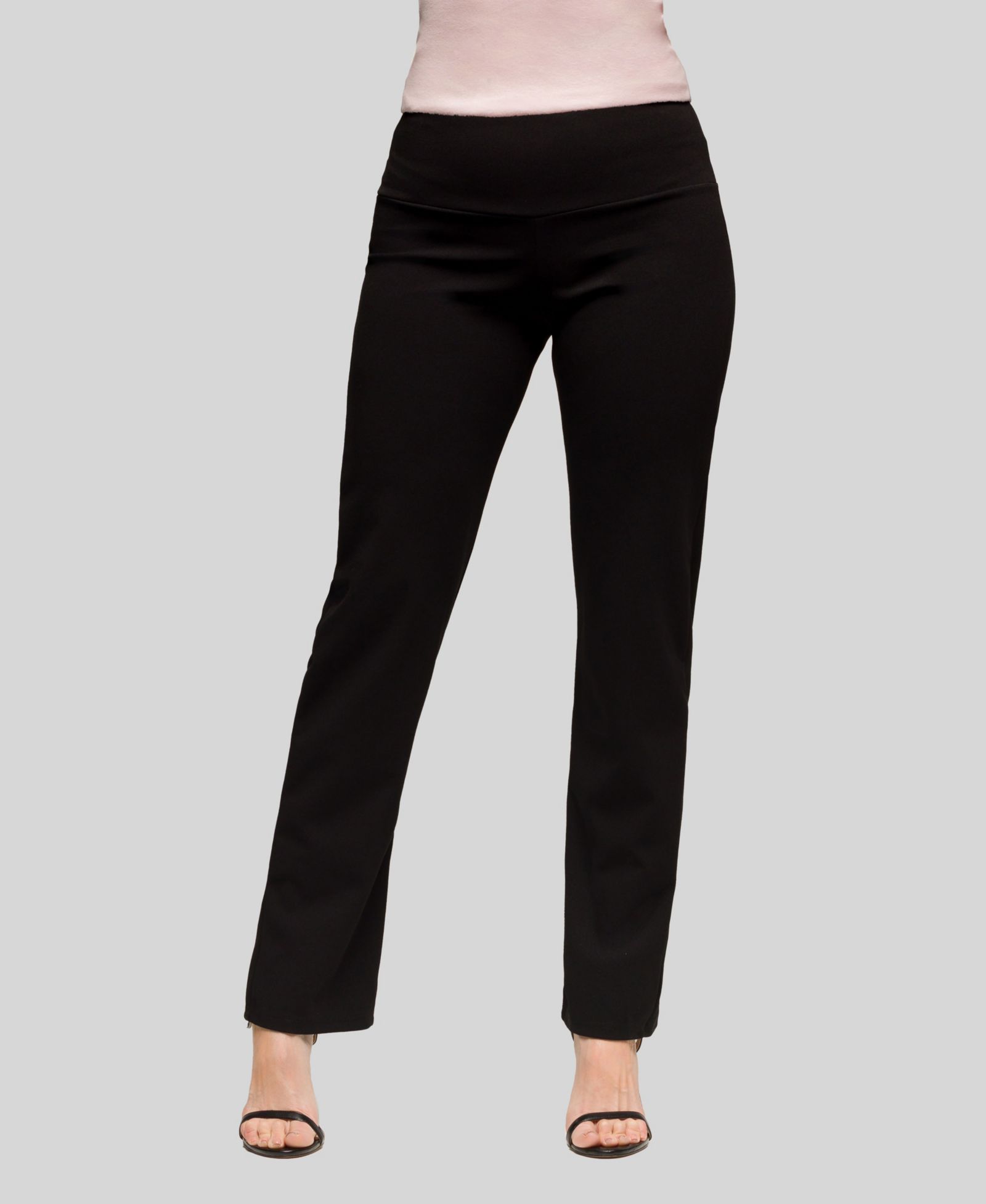 24seven Comfort Apparel Petite Comfortable Stretch High Waist Dress Pants