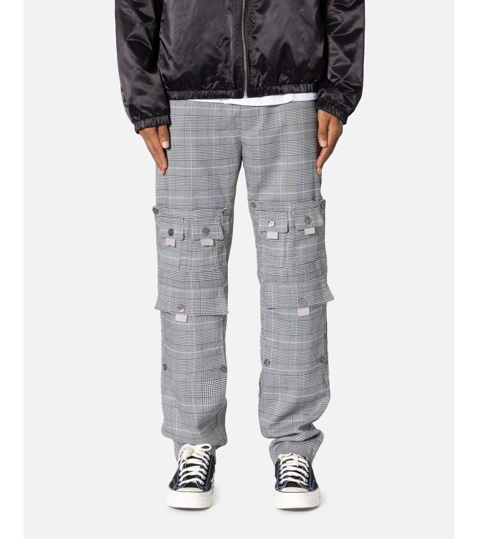 mnml Men's Plaid All Over Pocket Pants