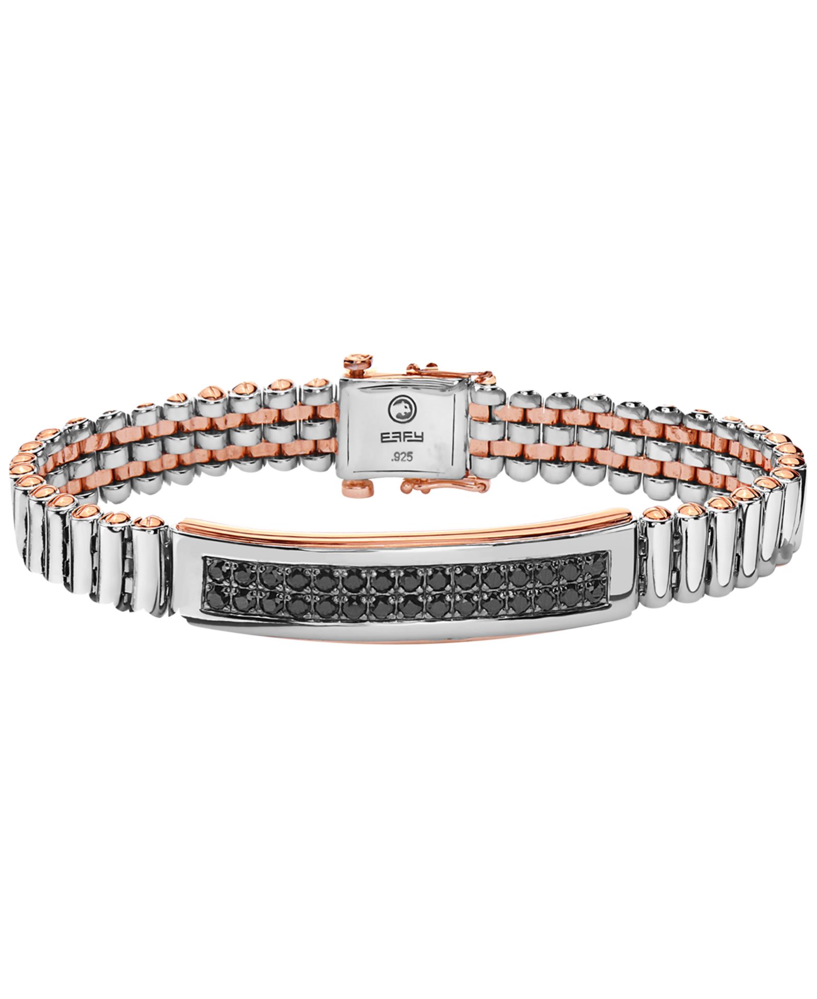 EFFY Collection Мужской браслет Black Sapphire 4 ct. t.w. Sterling Silver