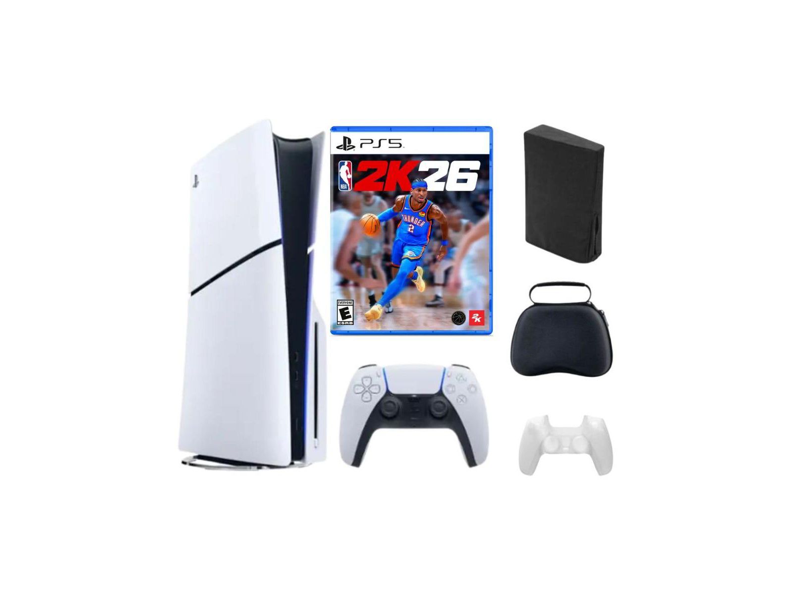Sony - PlayStation 5 Slim Disc Bundle with NBA 2K26 Game and Accessories
