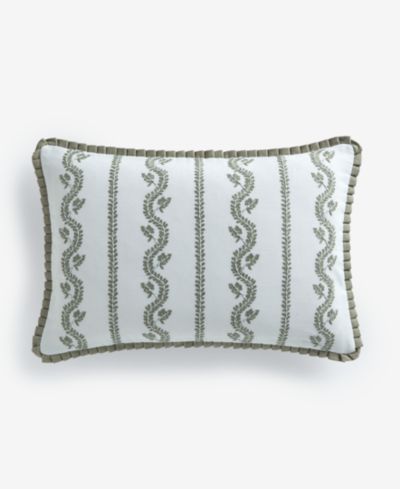 Charter Club Embroidered Garden Floral Decorative Pillow, 14" x 20", Macy's Exclusive