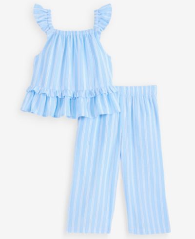 Epic Threads Girls' 12M-5T Striped Top & Pants, 2-Piece Set, Macy's Exclusive