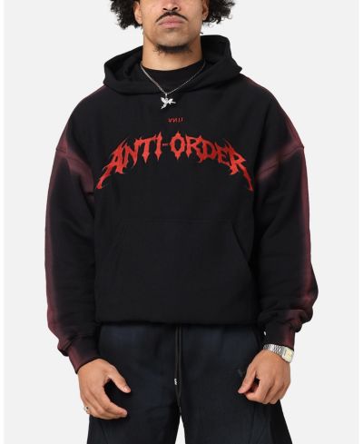 Мужское худи The Anti Order Mosh Boxy - Sunfade Black/Red M