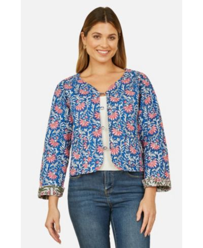 Стеганая куртка Yumi Women's Floral Reversible Cotton Quilted Jacket