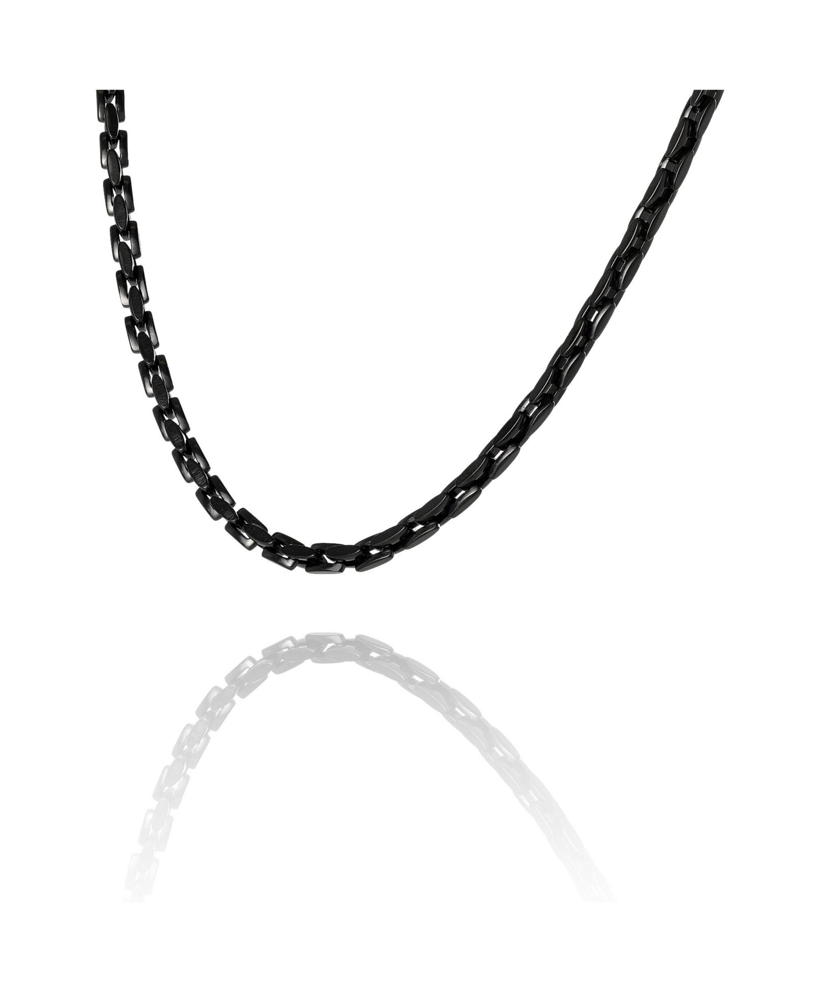 Lucky Brand Мужская цепочка ожерелье из черной нержавеющей стали 22''
