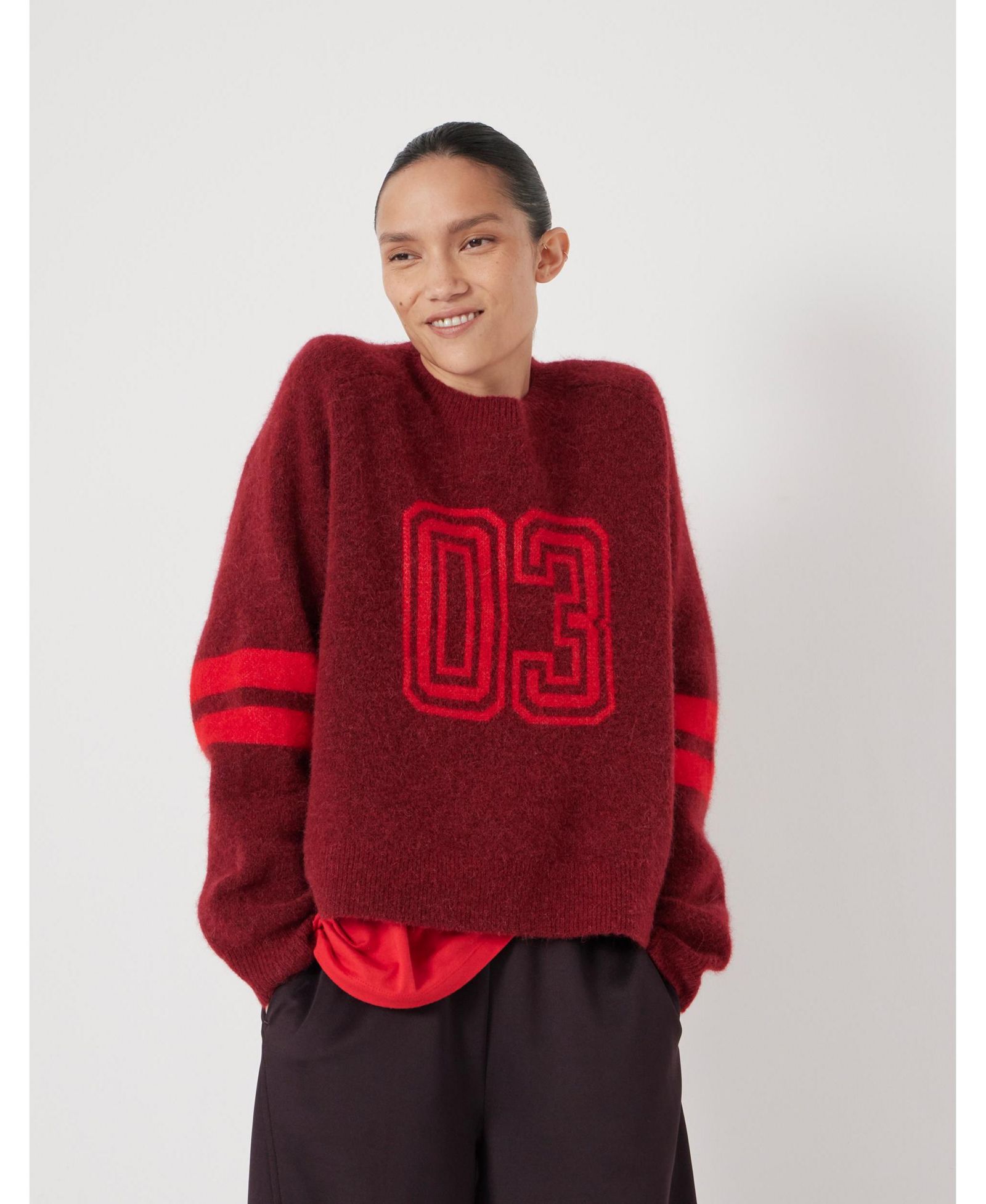 Женский джемпер Hush Varsity Jacquard Wool Blend