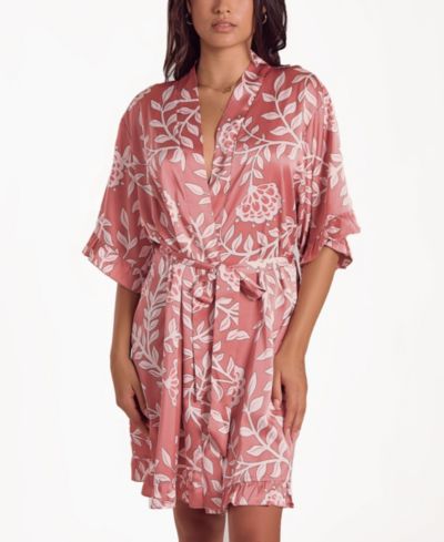 Женская хлопковая трикотажная роба iCollection Floral Stretch Woven Long-Sleeve