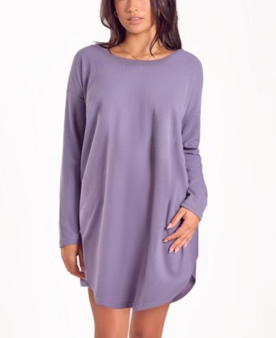 Женская ночная рубашка iCollection Baby Waffle Stretch-Knit