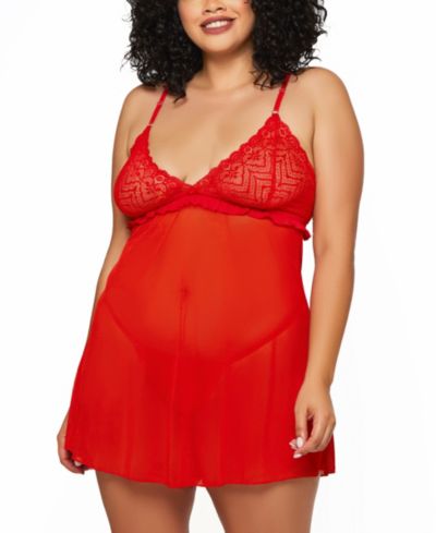 Комплект нижнего белья iCollection Plus Size кружевной боди