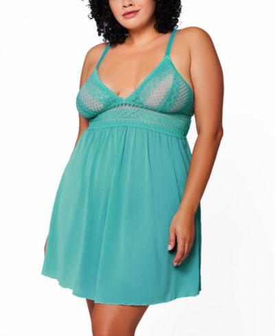 iCollection Plus Size кружевной комплект нижнего белья baby doll