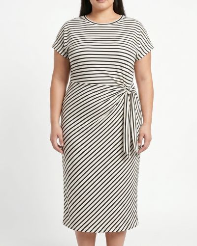 Ecru/black stripe