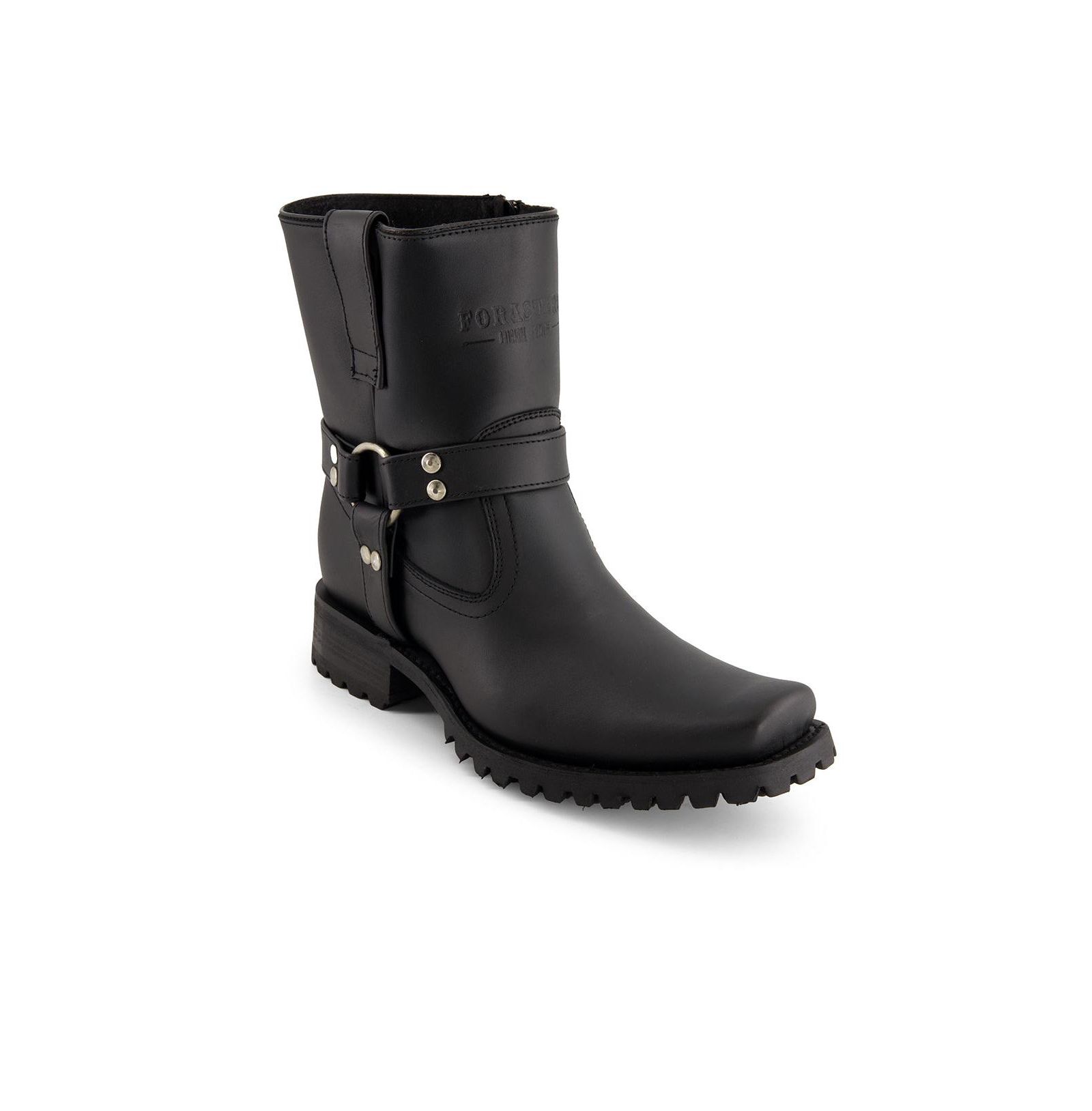 Forastero Men's Leather Biker Boots with zipper closure