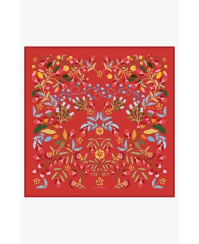 Jessie Zhao New York шелковый шарф Festival Flora двухсторонний