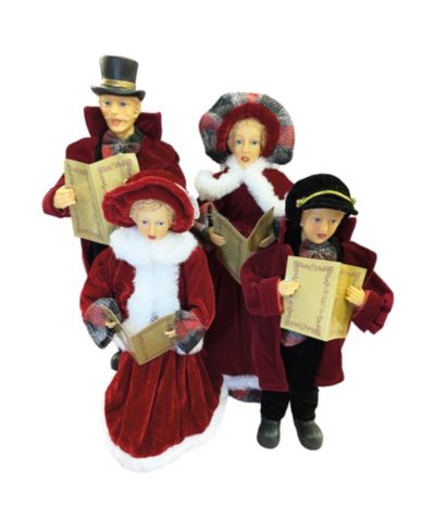 Набор фигурок Santa's Workshop 17" Plaid Carolers, 4 шт.