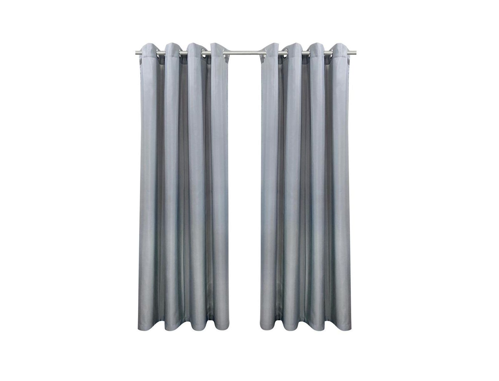 Commonwealth Home Fashions Commonwealth Seascapes Light Filtering Provide Privacy and Shade Grommet Outdoor Panel Pair Each 50" x 96" Alloy.
