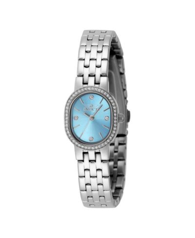 Женские часы Invicta 49073 Angel Quartz PC21J светло-голубые с серебристым циферблатом