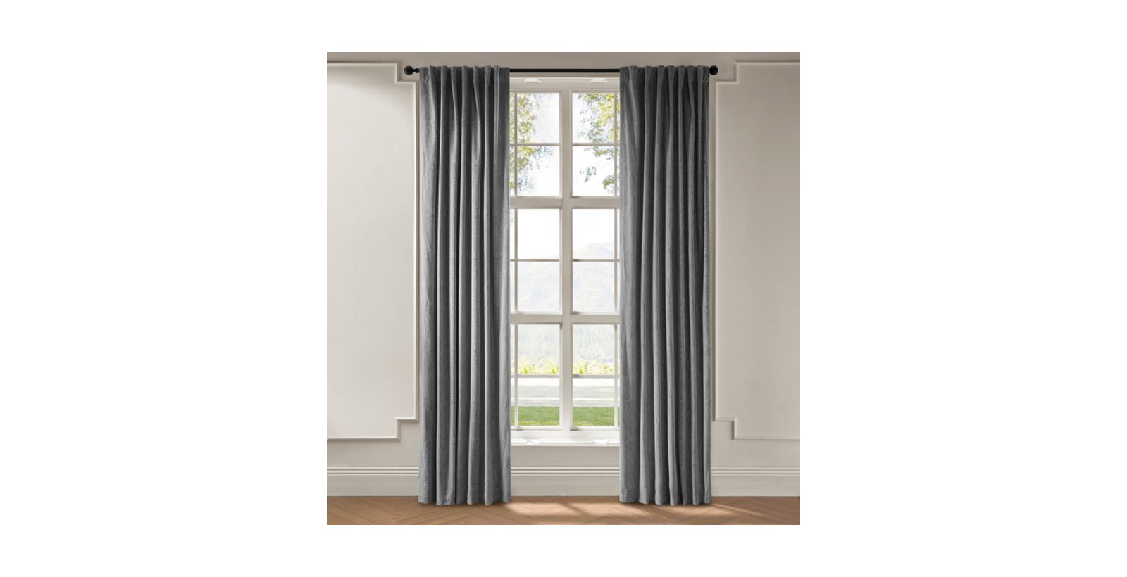 Z Gallerie Marble Velvet Curtain