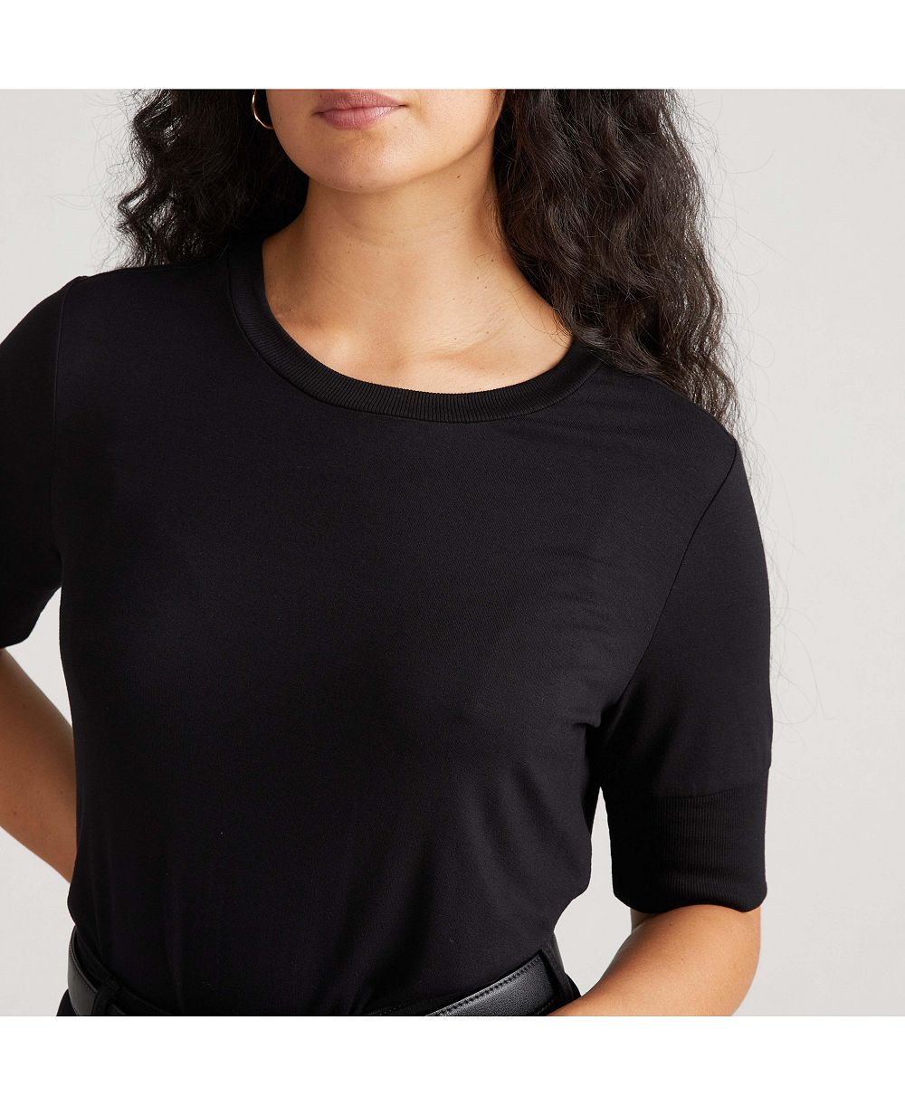 Universal Standard Plus Size Liquid Jersey Rib Hem Tee