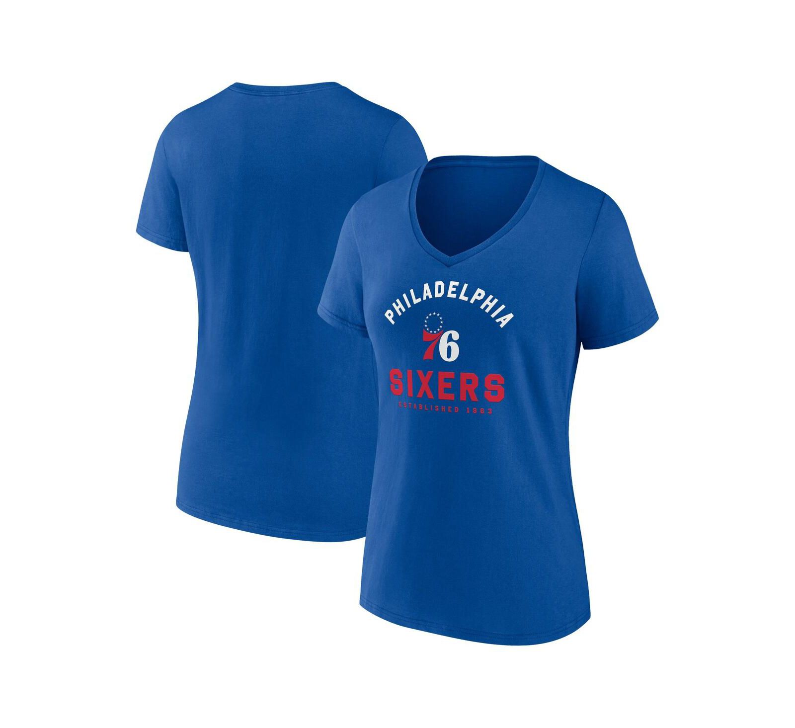 Женская футболка Logo Athletic Philadelphia 76ers Unrivaled с V-образным вырезом, цвет Royal