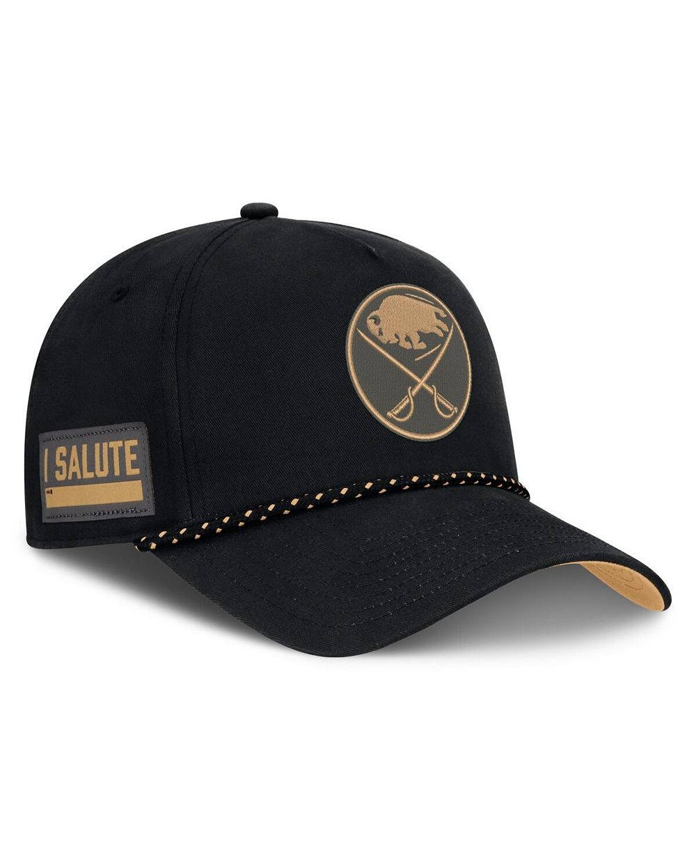 Мужская кепка Fanatics Black Buffalo Sabres Military Appreciation Authentic Pro A-Frame, регулируемая