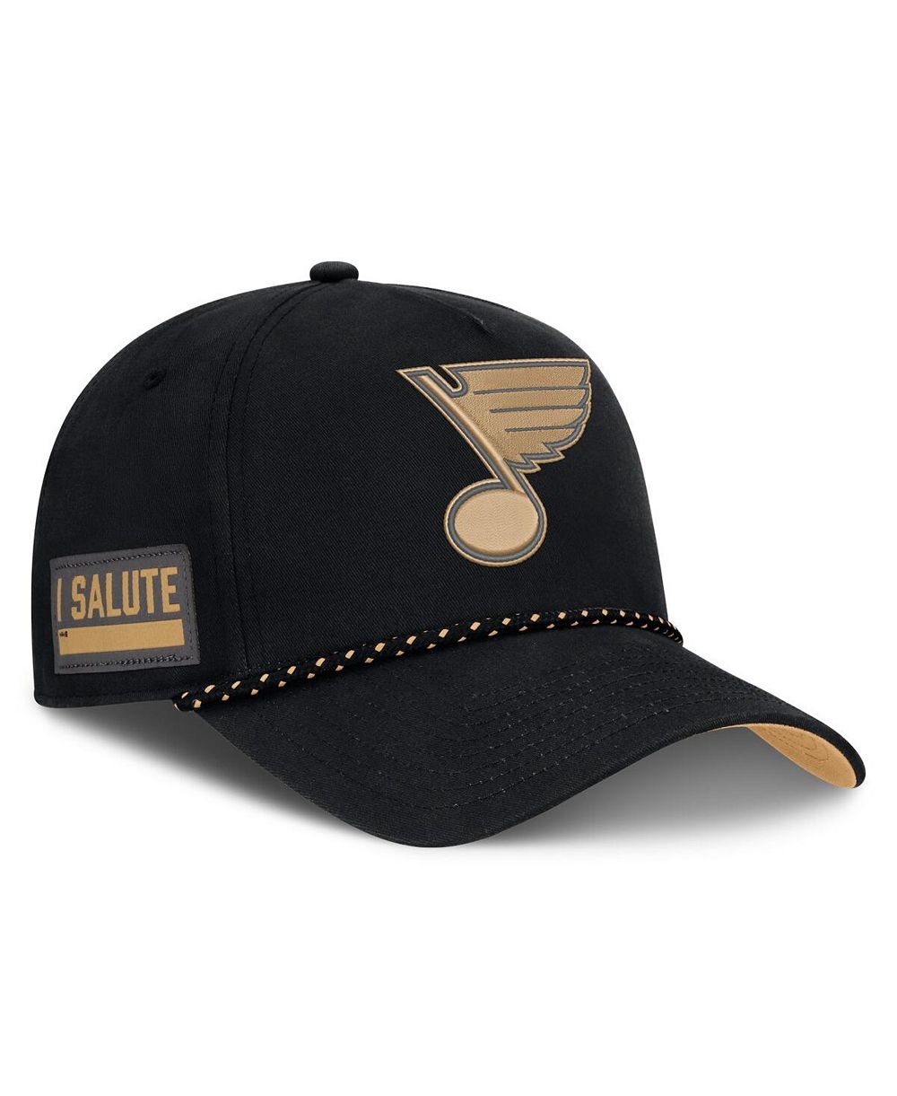 Fanatics Men's Black St. Louis Blues Military Appreciation Authentic Pro A-Frame Adjustable Hat