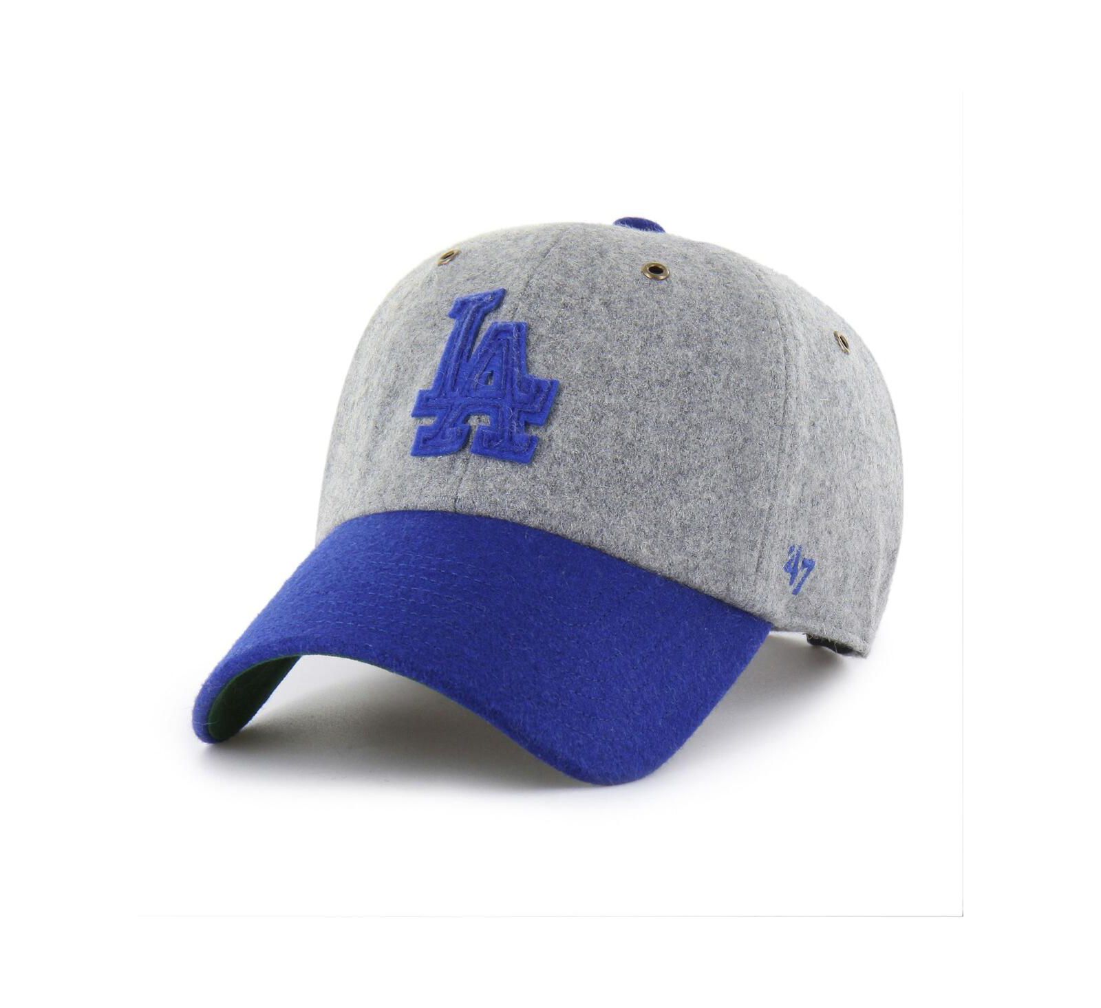 '47 Brand Мужская серая/синяя кепка Los Angeles Dodgers Golden Age Wool Clean Up Adjustable