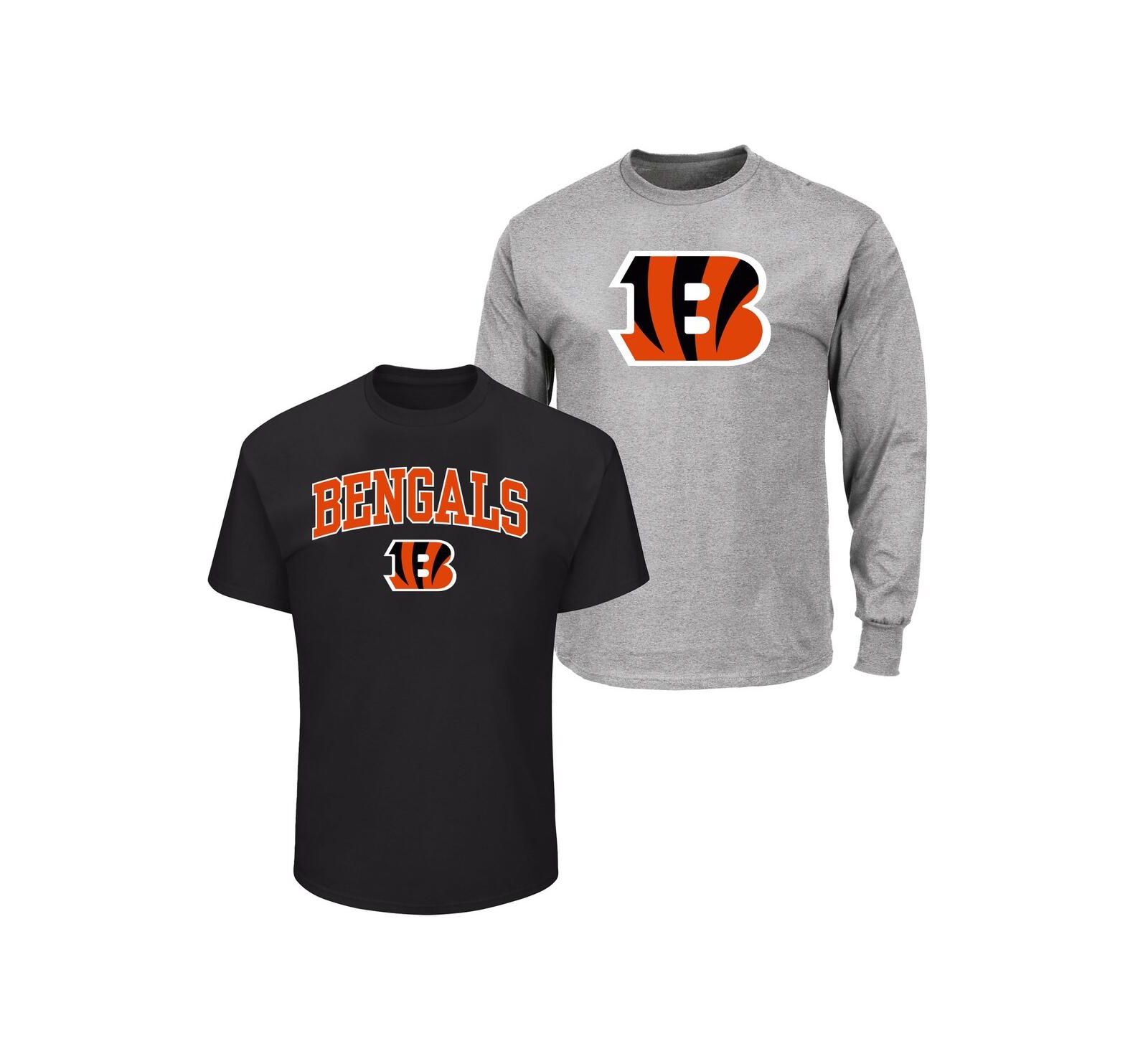 Fanatics Men's 2-Pack Black/Heather Gray Cincinnati Bengals Big & Tall T-Shirt Set