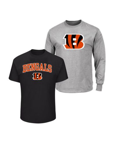Fanatics Men's 2-Pack Black/Heather Gray Cincinnati Bengals Big & Tall T-Shirt Set