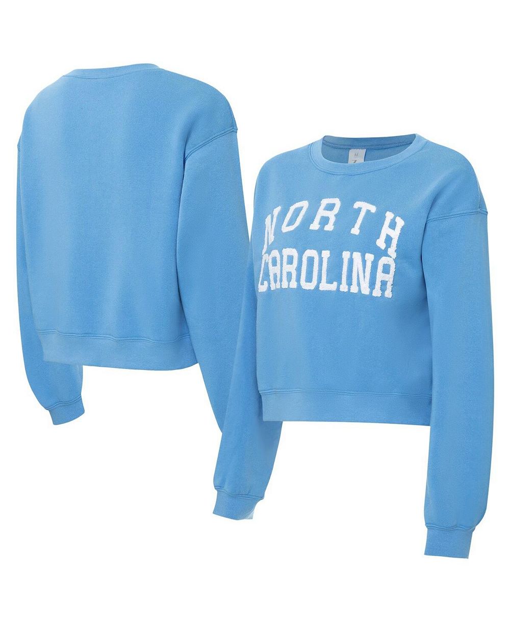 Женская укороченная толстовка ZooZatz Carolina Blue North Carolina Tar Heels Chenille