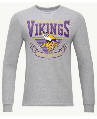 Champion Men's Heather Gray Minnesota Vikings Seal Long Sleeve T-Shirt