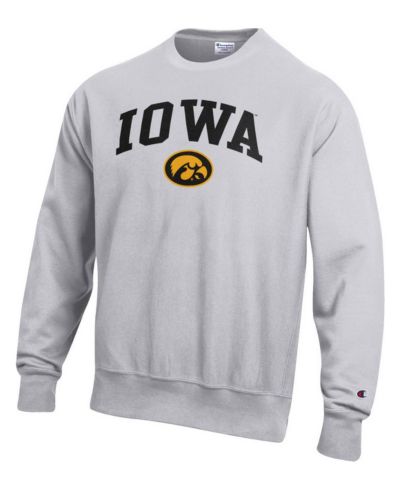 Свитшот Champion Men's Gray Iowa Hawkeyes Retro Rhombus Reverse Weave Fleece Sweatshirt
