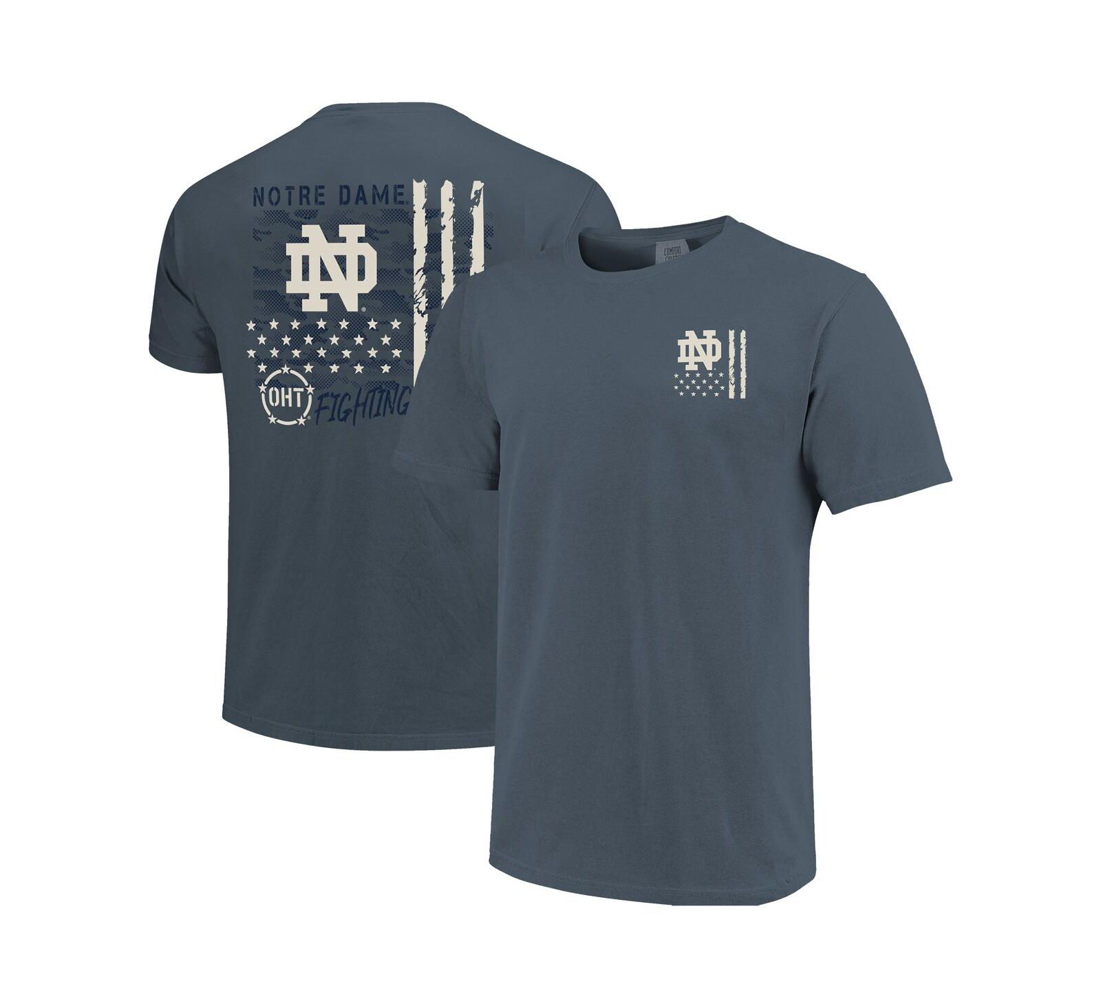 Мужская футболка Image One Navy Notre Dame Fighting Irish Comfort Colors OHT Camo Overlay