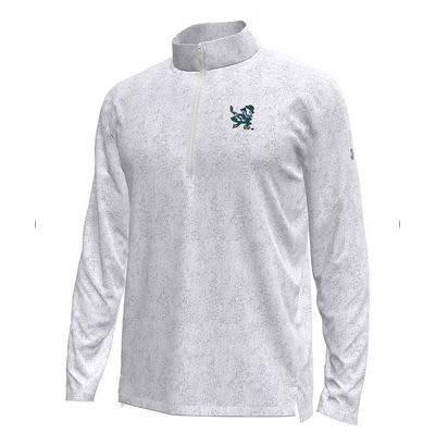 Мужской свитшот Under Armour Gray Notre Dame Fighting Irish Hockey Leprechaun Tech Quarter-Zip