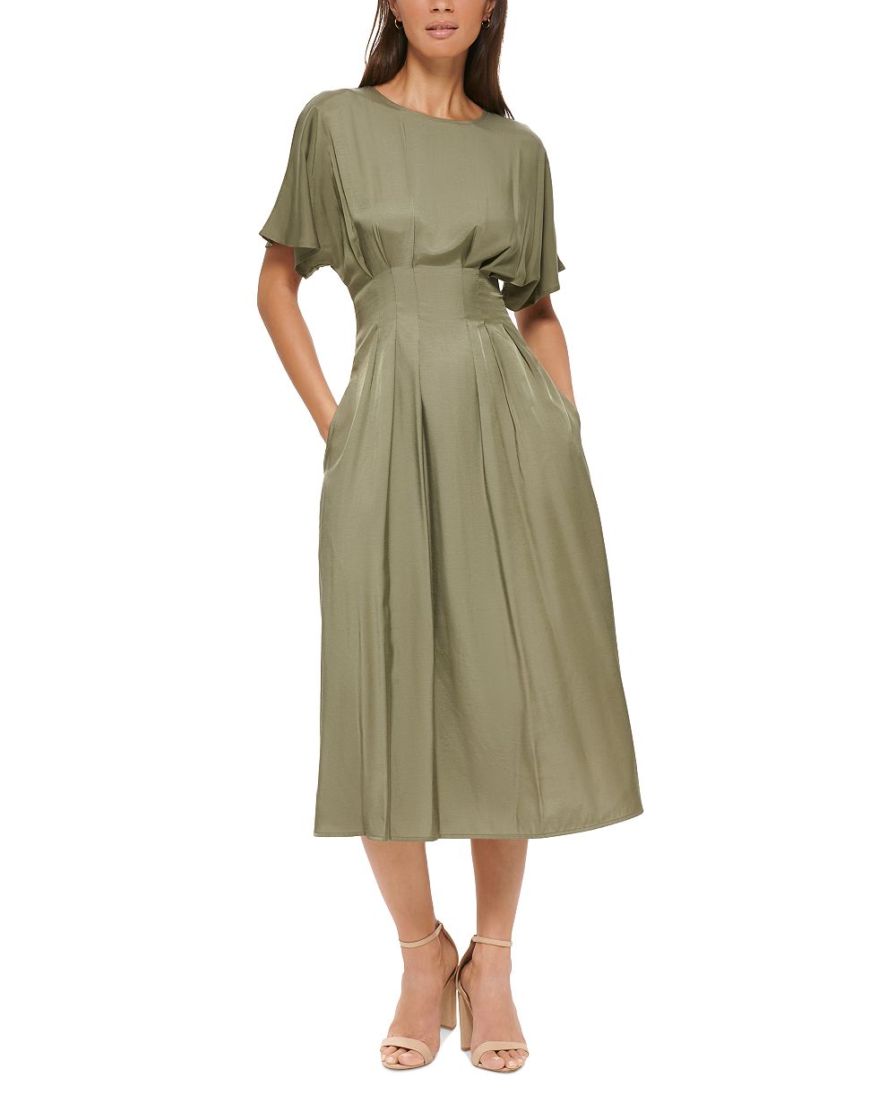 Женское платье kensie Dolman-Sleeve Cinched-Waist Midi